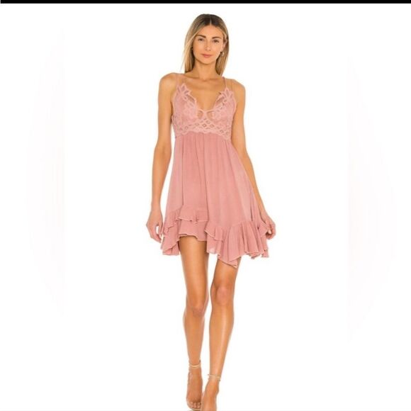 Free People Adella Slip dress in Rose NWT - Picture 1 of 8